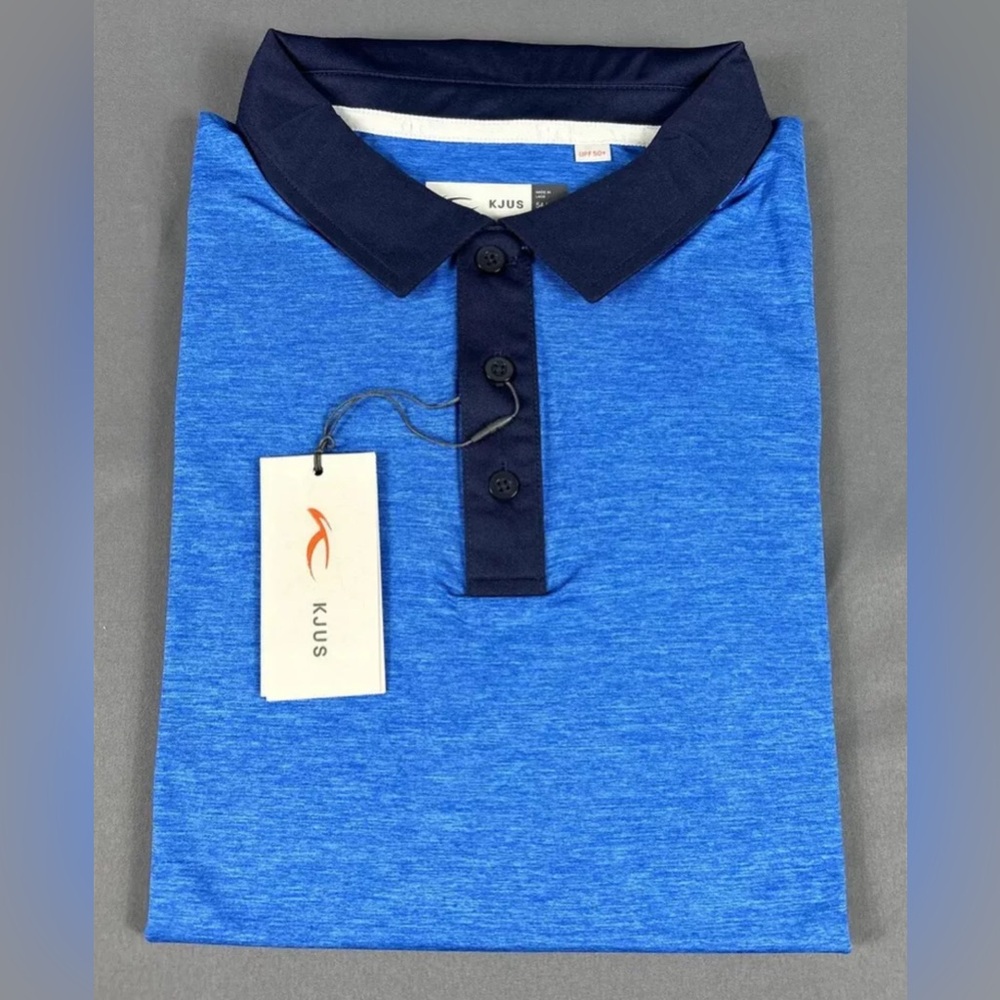 KJUS Golf Shirt Polo Luca XL 54 Blue Polyester Spandex